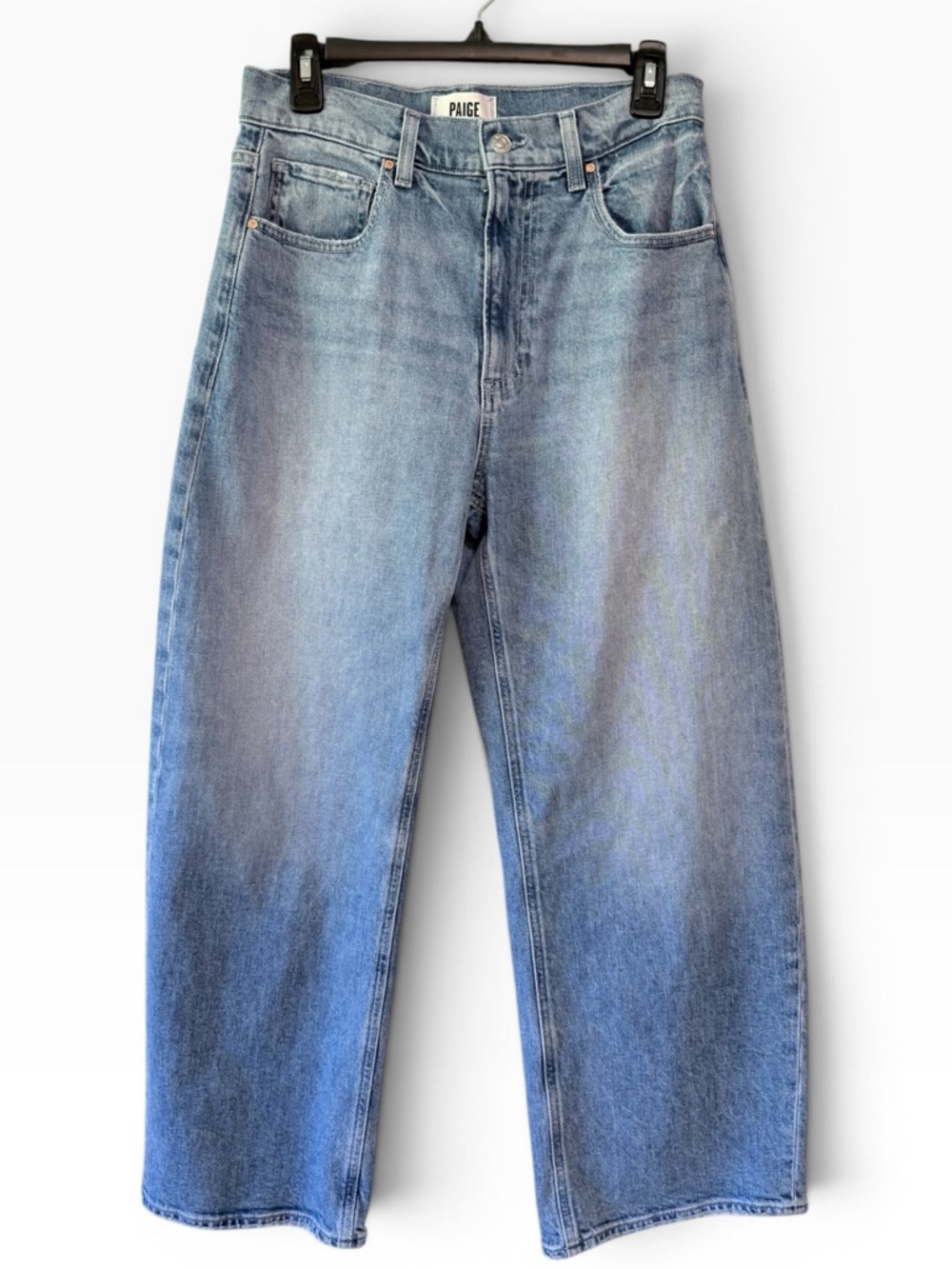 PAIGE Denim Arellia Ankle Barrel Leg High Waist Jeans Color Ferrera Size 28